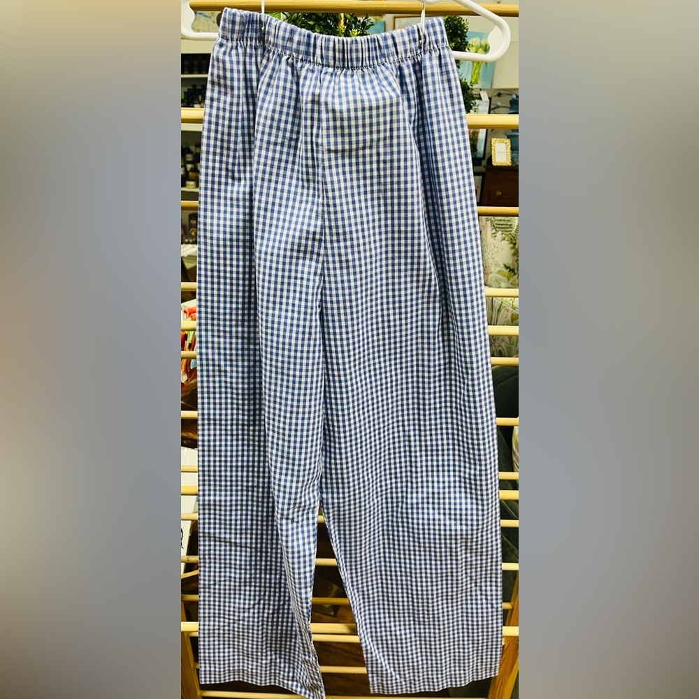 Shrimp & Grits blue gingham pants